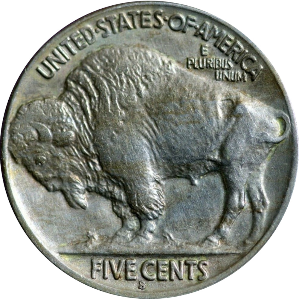 1919-S-5c-Buffalo-Nickel